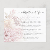 Budget Dusty Pink Blumenfeier (Vorderseite)