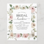 Budget Dusty Pink Brautparty Luncheon Floral (Vorderseite)