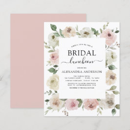 Budget Dusty Pink Brautparty Luncheon Floral