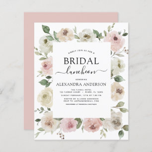 Budget Dusty Pink Brautparty Luncheon Floral
