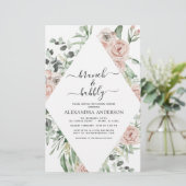 Budget Dusty Pink Brunch & Bubbly Brautparty (Stehend Vorderseite)