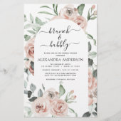 Budget Dusty Pink Brunch & Bubbly Brautparty (Vorderseite)