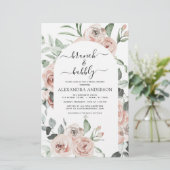 Budget Dusty Pink Brunch & Bubbly Brautparty (Stehend Vorderseite)