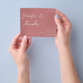 Budget Dusty Pink Calligraphy Foto Wedding V2 Flyer (Gruppe)