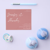 Budget Dusty Pink Calligraphy Foto Wedding V2 Flyer (Einzeln)