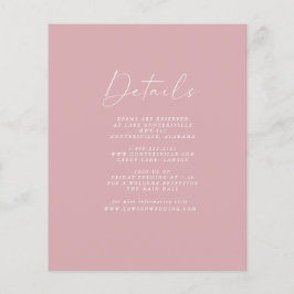 Budget Dusty Pink Details Card | Flyer