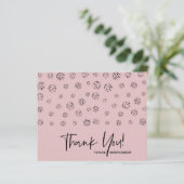 Budget Dusty Pink Dotted Vielen Dank Karten (Stehend Vorderseite)