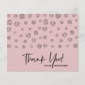 Budget Dusty Pink Dotted Vielen Dank Karten (Vorderseite)