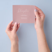 Budget Dusty Pink Empfang Informationen einfügen Flyer (Gruppe)