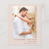 Budget Dusty Pink Floral Foto Eukalyptus Wedding (Rückseite)