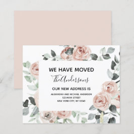 Budget Dusty Pink Floral Moving Ankündigung