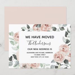 Budget Dusty Pink Floral Moving Ankündigung