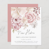 Budget Dusty Pink Florals Drehbuch Moving New Zuha (Vorne/Hinten)