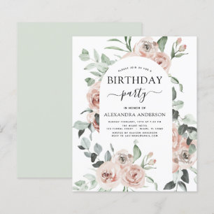 Budget Dusty Pink Geburtstagsparty Blumenladen