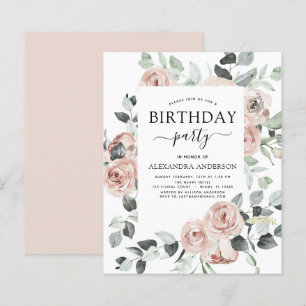 Budget Dusty Pink Geburtstagsparty Blumenladen