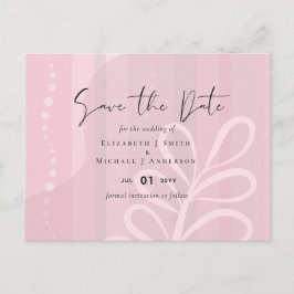 Budget Dusty Pink Moderne Abstrakte Hochzeit Postkarte