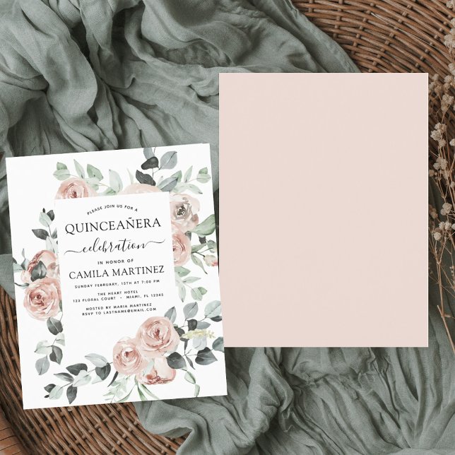 Budget Dusty Pink Quinceañera Blumenladen (Von Creator hochgeladen)