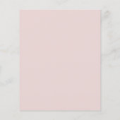 Budget Dusty Rose Blumendusche Einladung Flyer (Hinten)