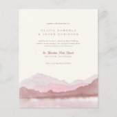 Budget Dusty Rose Boho Mountain Foto Hochzeit (Vorderseite)