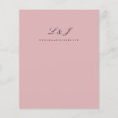 Budget Dusty Rose Calligrafy Wedding (Rückseite)