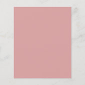 Budget Dusty Rose Calligraphy Wedding Einladung (Rückseite)