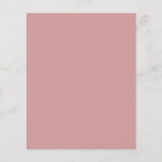 Budget Dusty Rose Chic Script Einladung (Rückseite)