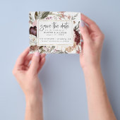Budget Dusty Rose Floral Save the Date Flyer (Gruppe)