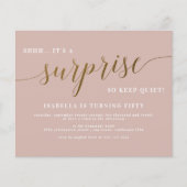 Budget Dusty Rose & Gold Überraschung Geburtstagsp (Vorderseite)