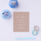 Budget Dusty Rose Hochzeit Einladung Flyer (Einzeln)