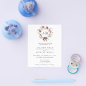 Budget Dusty Rose Monogram Wedding Fly Flyer (Einzeln)
