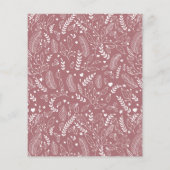 Budget Dusty Rose Muster Joyful Weihnachts-Foto (Rückseite)