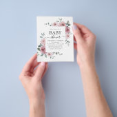 Budget Dusty Rose Pink Babydusche Blüte Flyer (Gruppe)