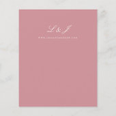 Budget Dusty Rose Pink Calligraphy Wedding Flyer (Hinten)