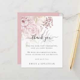 Budget Dusty Rose Pink Florals Hochzeit Vielen Dan