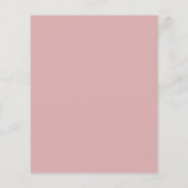 Budget Dusty Rose Rosa Blumenzwiebeleinladung (Rückseite)