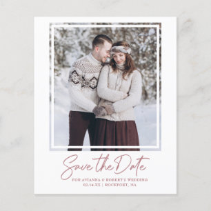 Budget Dusty Rose Rosa Foto Save the Date