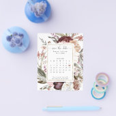 Budget Dusty Rose Save the Date Kalender Flyer (Einzeln)