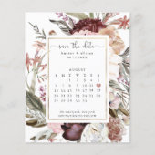 Budget Dusty Rose Save the Date Kalender Flyer (Vorne)