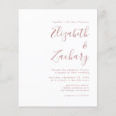 Budget Dusty Rose Script QR Code Wedite (Vorderseite)