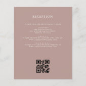 Budget Dusty Rose Wappen Hochzeit QR Code Einladun (Rückseite)