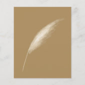 Budget Earthy Boho Pampas Wedding Einladung (Rückseite)
