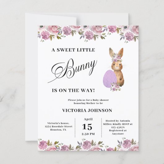 Budget Easter Baby Shower Invitation (Vorderseite)