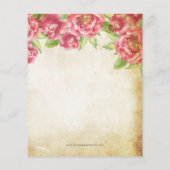 Budget Eiffelturm Brautdusche Einladung (Rückseite)