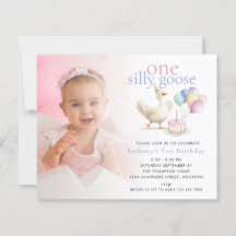 Budget Ein Albernes Goose Foto Overlay 1. Geburtst