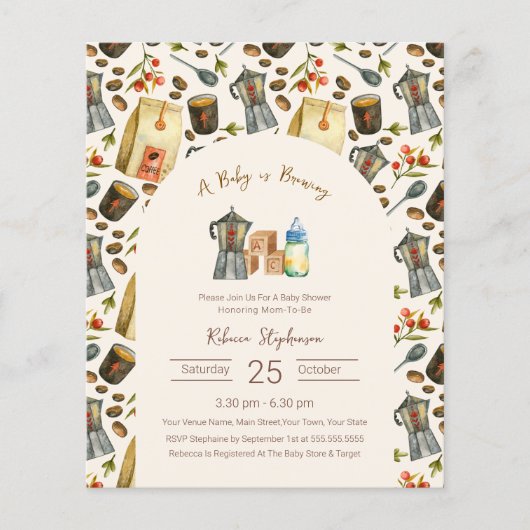 Budget Ein Baby ist das Brechen einer Kaffee Baby (Vorderseite)