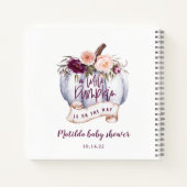 Budget Ein kleiner Kürbisfall Baby Dusche Party Notizblock (Rückseite)