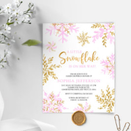 BUDGET Eine kleine Snowflake Baby Dusche Einladung