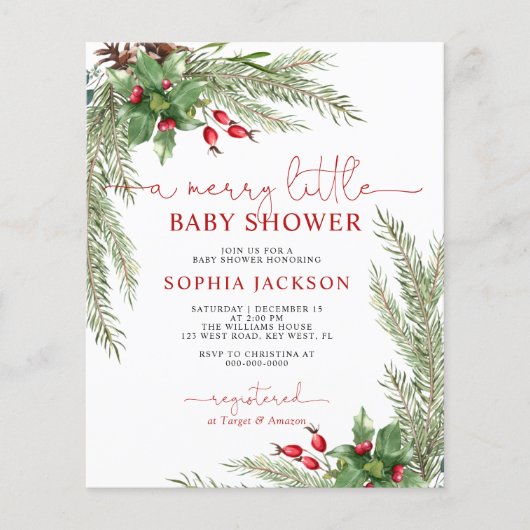 Budget Eine lustige kleine Weihnachtsdusche laden (Vorderseite)