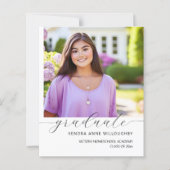 Budget Einfach Elegantes Foto Homeschool Abschluss (Vorderseite)