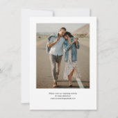 Budget Einfach modern Minimalistisches Drei-Foto Save The Date (Rückseite)